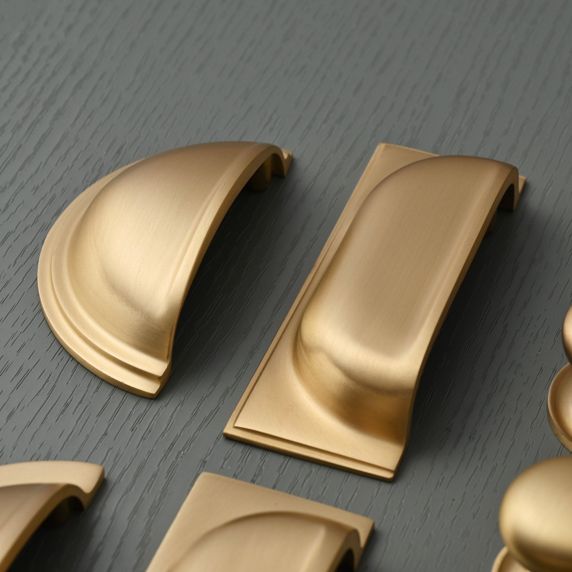 Shropshire Brushed Satin Brass Cupboard Handles | Lacquered - Cabinet Handles - Yester Home - Yester Home