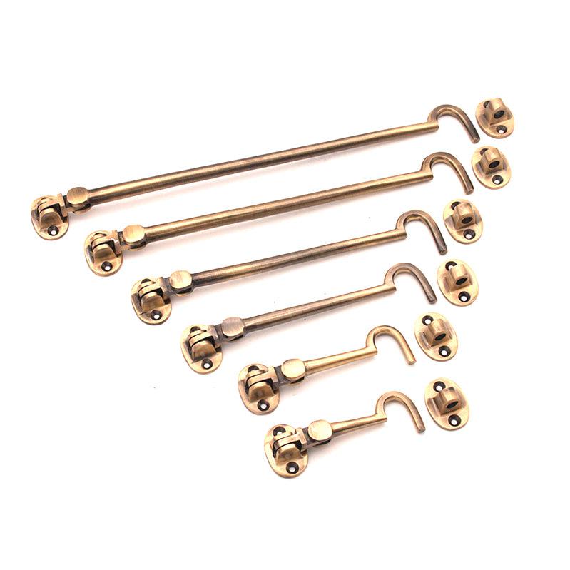 Silent Cabin Hook 10" - 250mm Antique Brass-Cabin Hooks-Yester Home