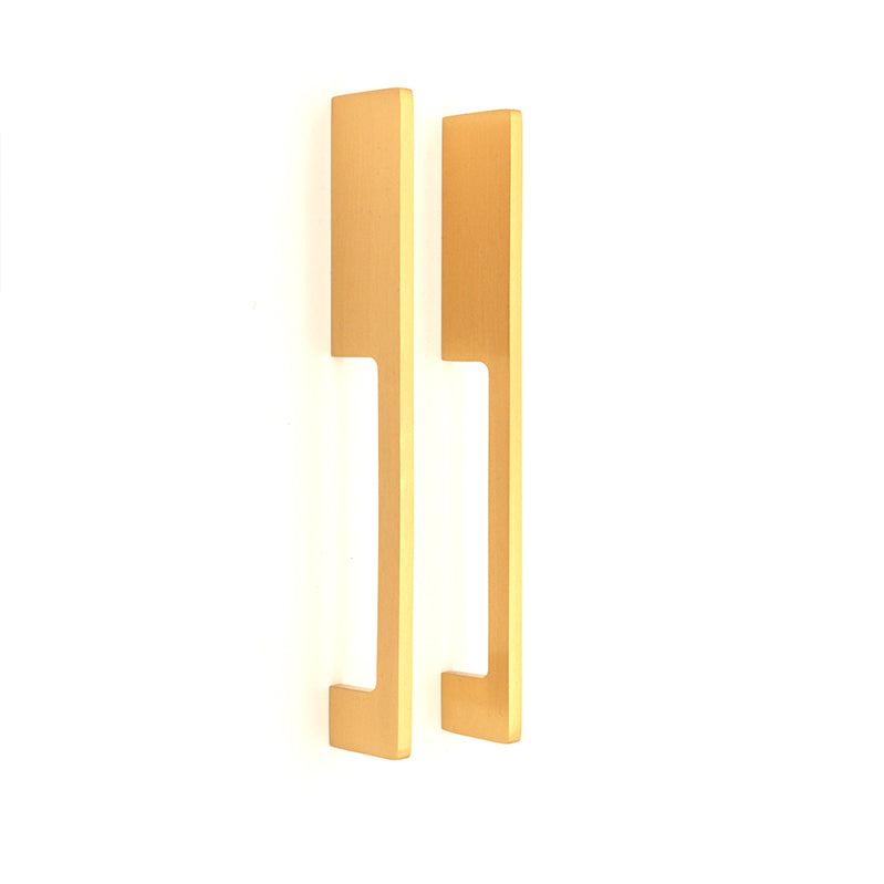 Sleek Bar Handles Satin Brass Medium-Cabinet Handles-Yester Home