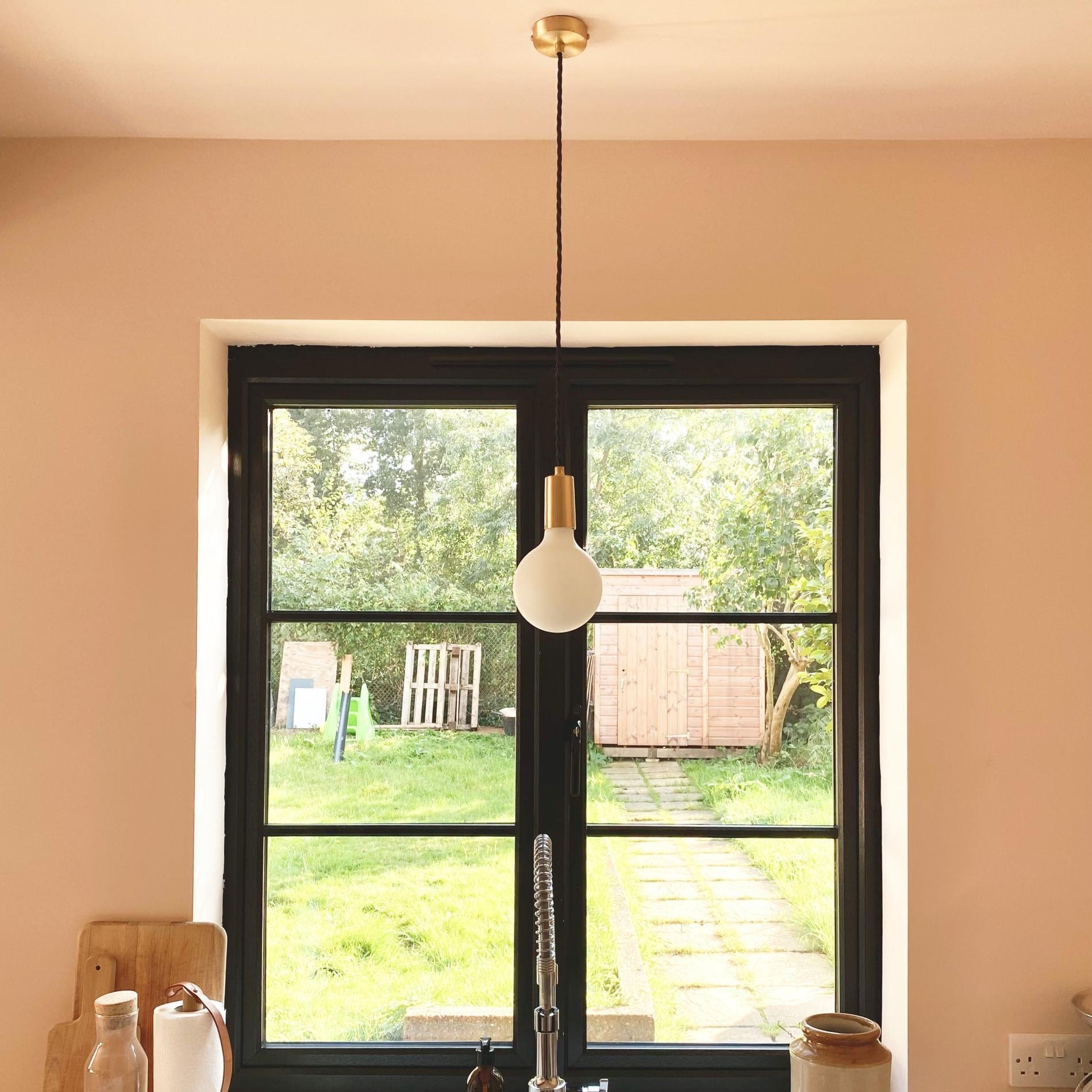 Sleek Edison Pendant - 1 Wire - Brass-Ceiling Lights-Yester Home