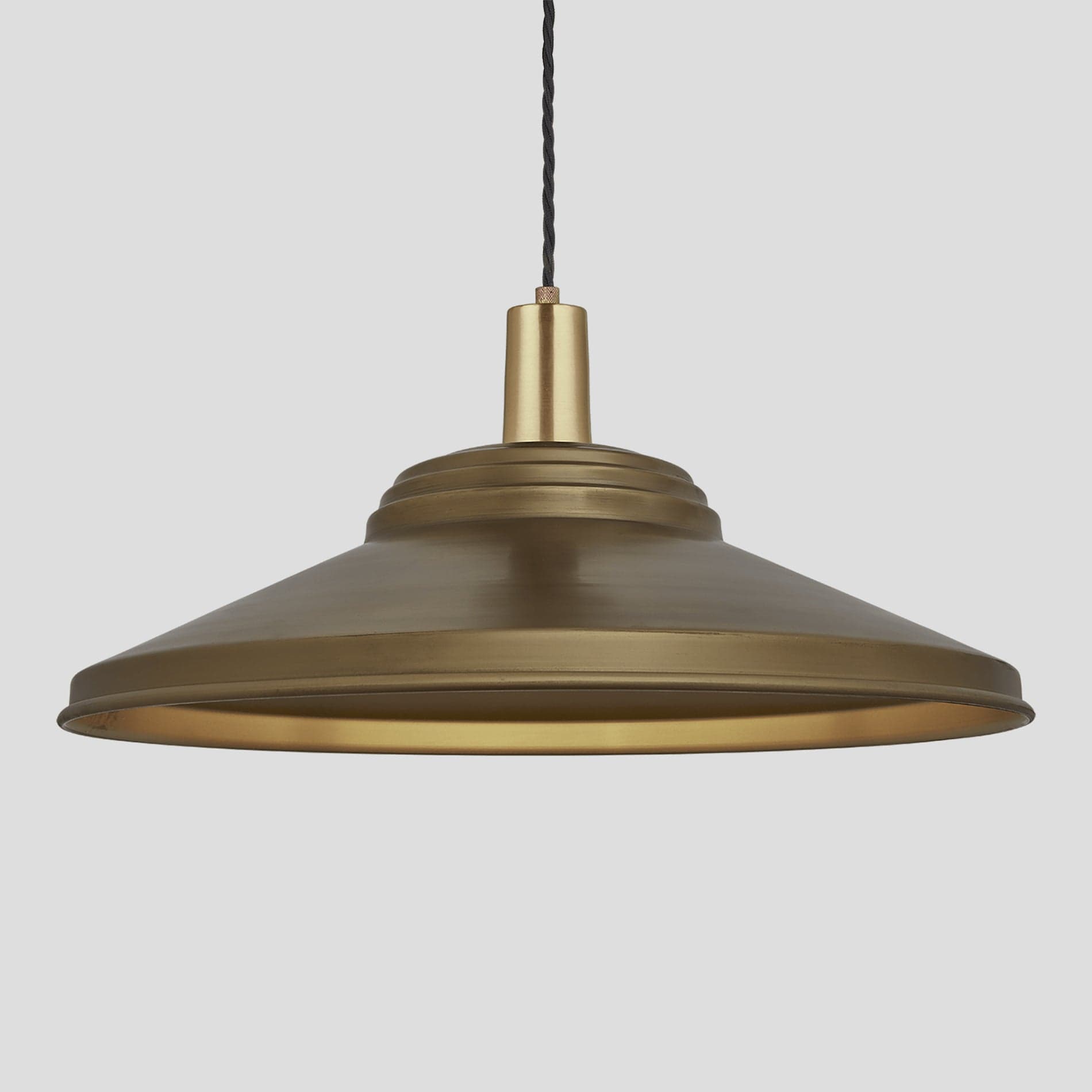Sleek Giant Step Pendant - 18 Inch - Brass-Ceiling Lights-Yester Home