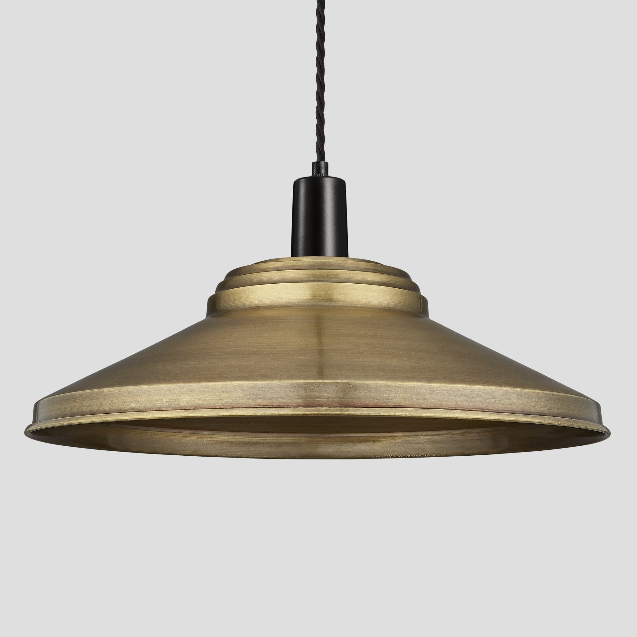 Sleek Giant Step Pendant - 18 Inch - Brass-Ceiling Lights-Yester Home
