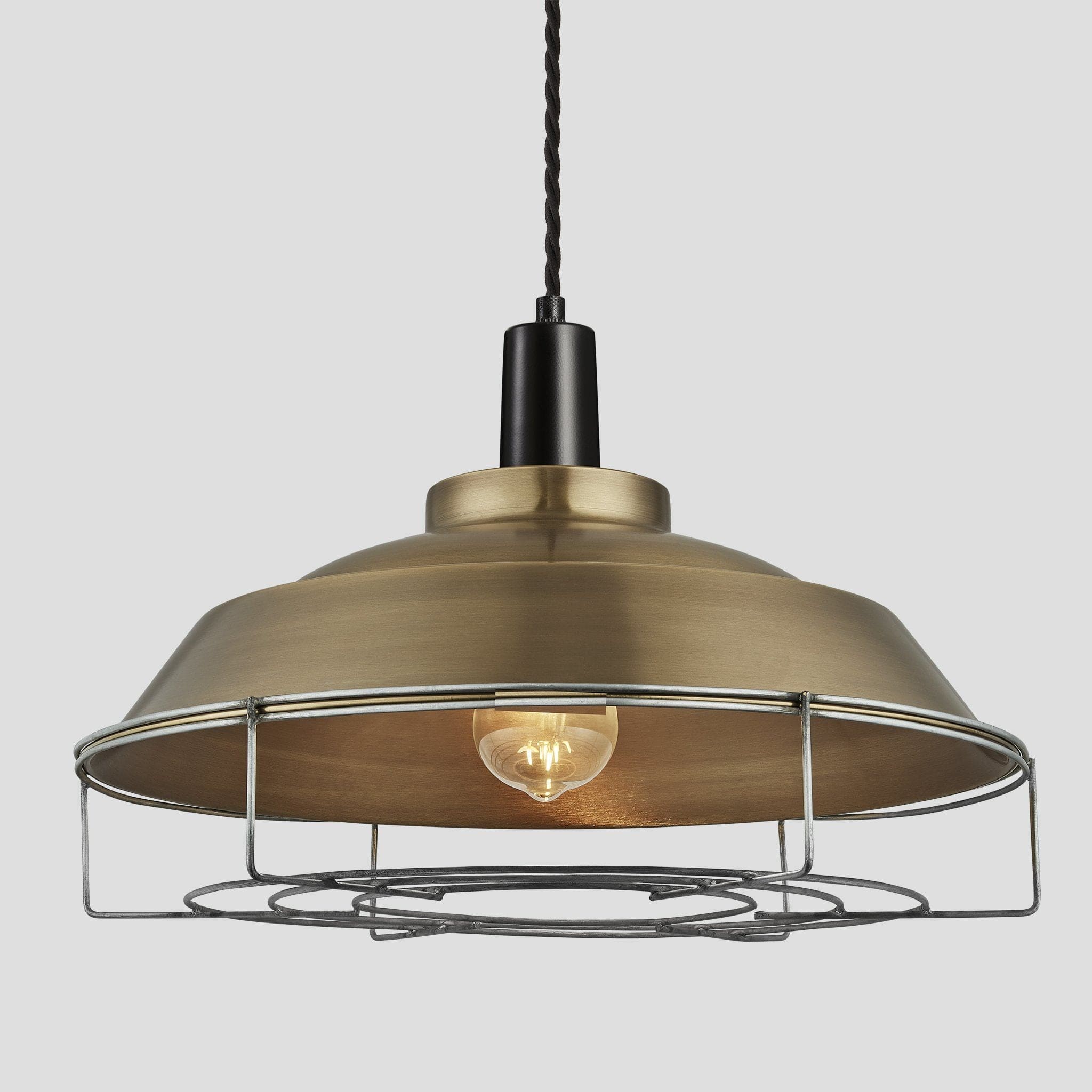 Sleek Step Pendant - 16 Inch - Brass-Ceiling Lights-Yester Home
