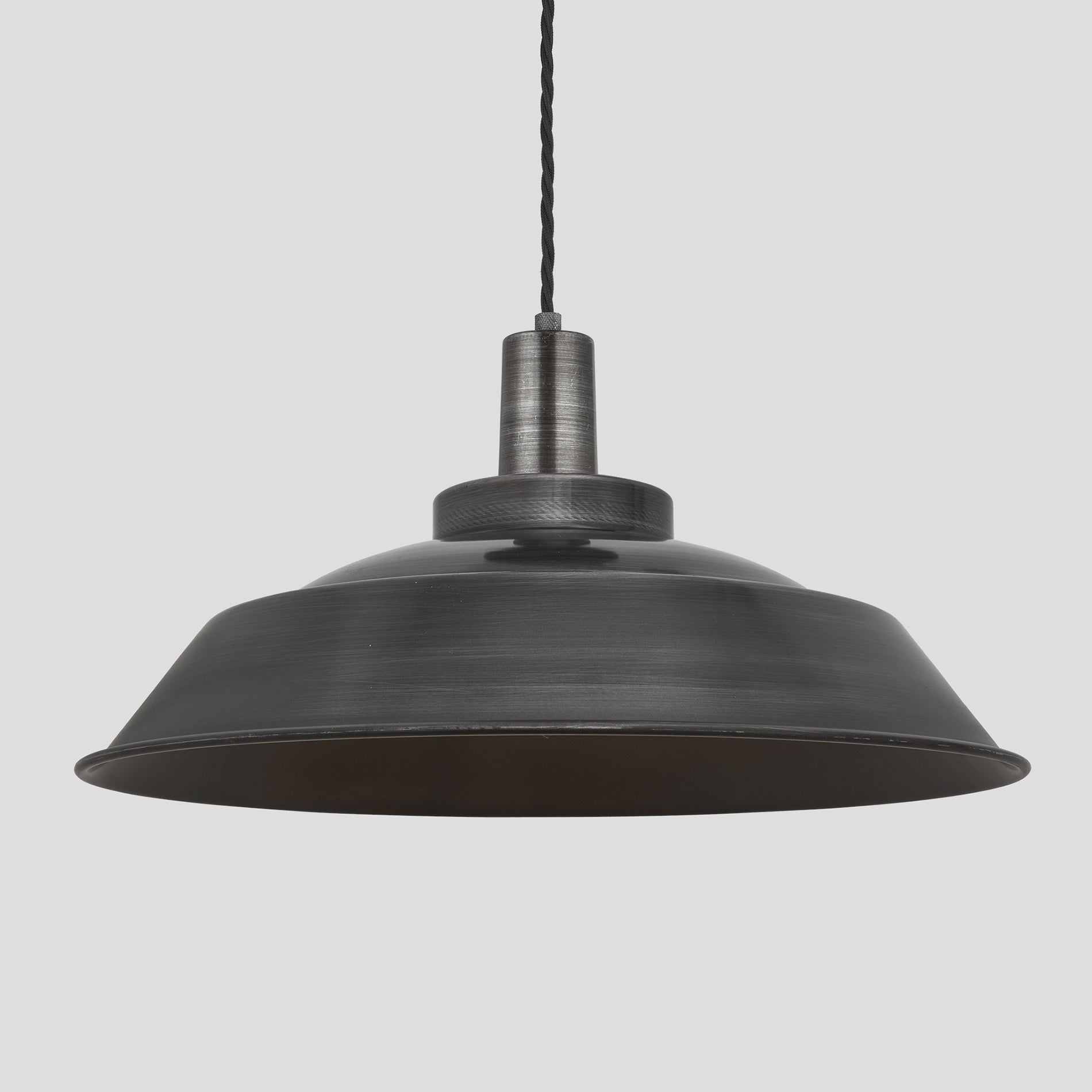 Sleek Step Pendant - 16 Inch - Pewter-Ceiling Lights-Yester Home