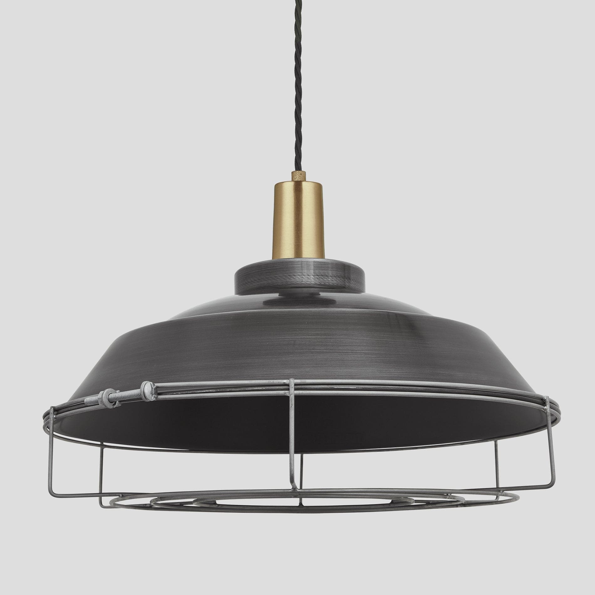 Sleek Step Pendant - 16 Inch - Pewter-Ceiling Lights-Yester Home