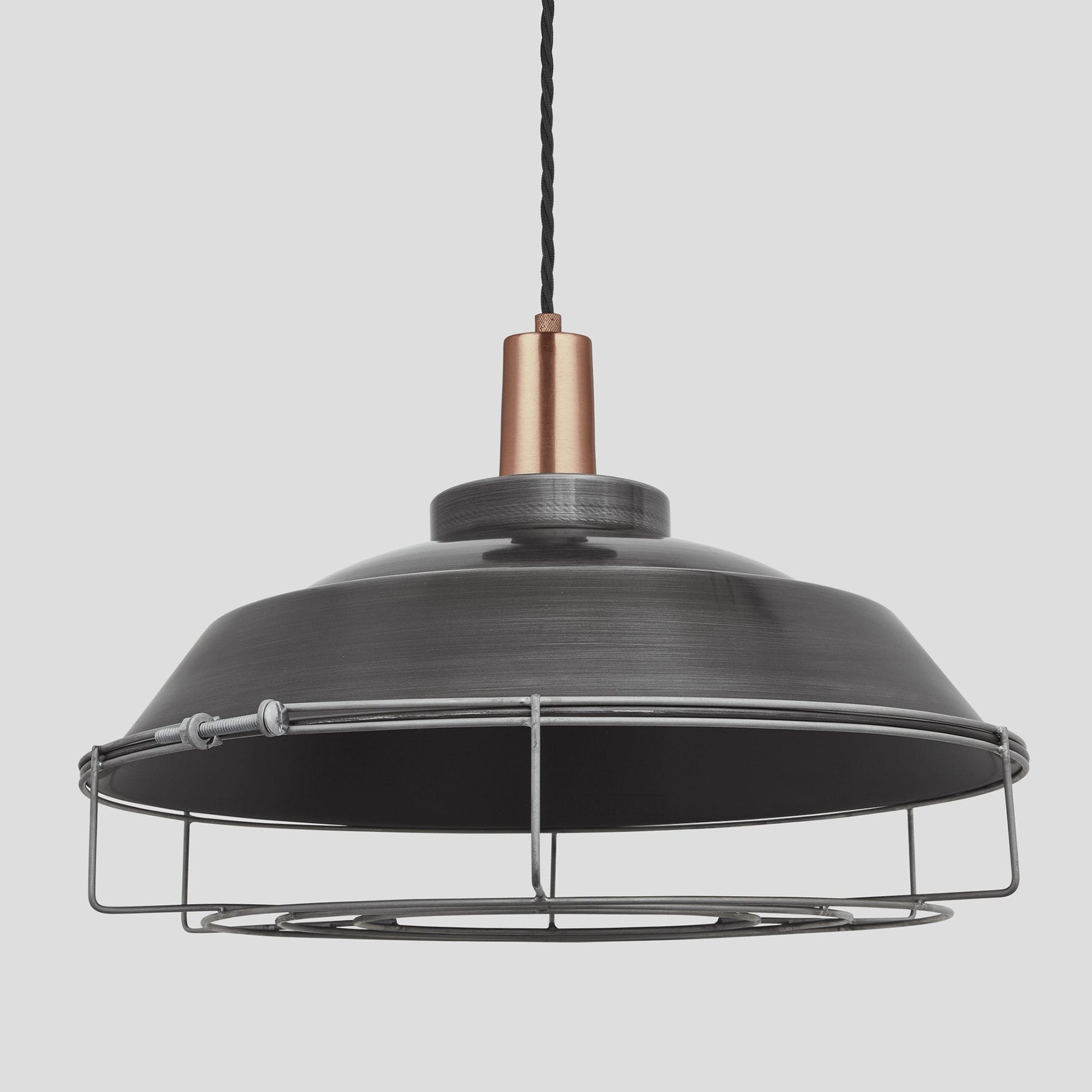 Sleek Step Pendant - 16 Inch - Pewter-Ceiling Lights-Yester Home