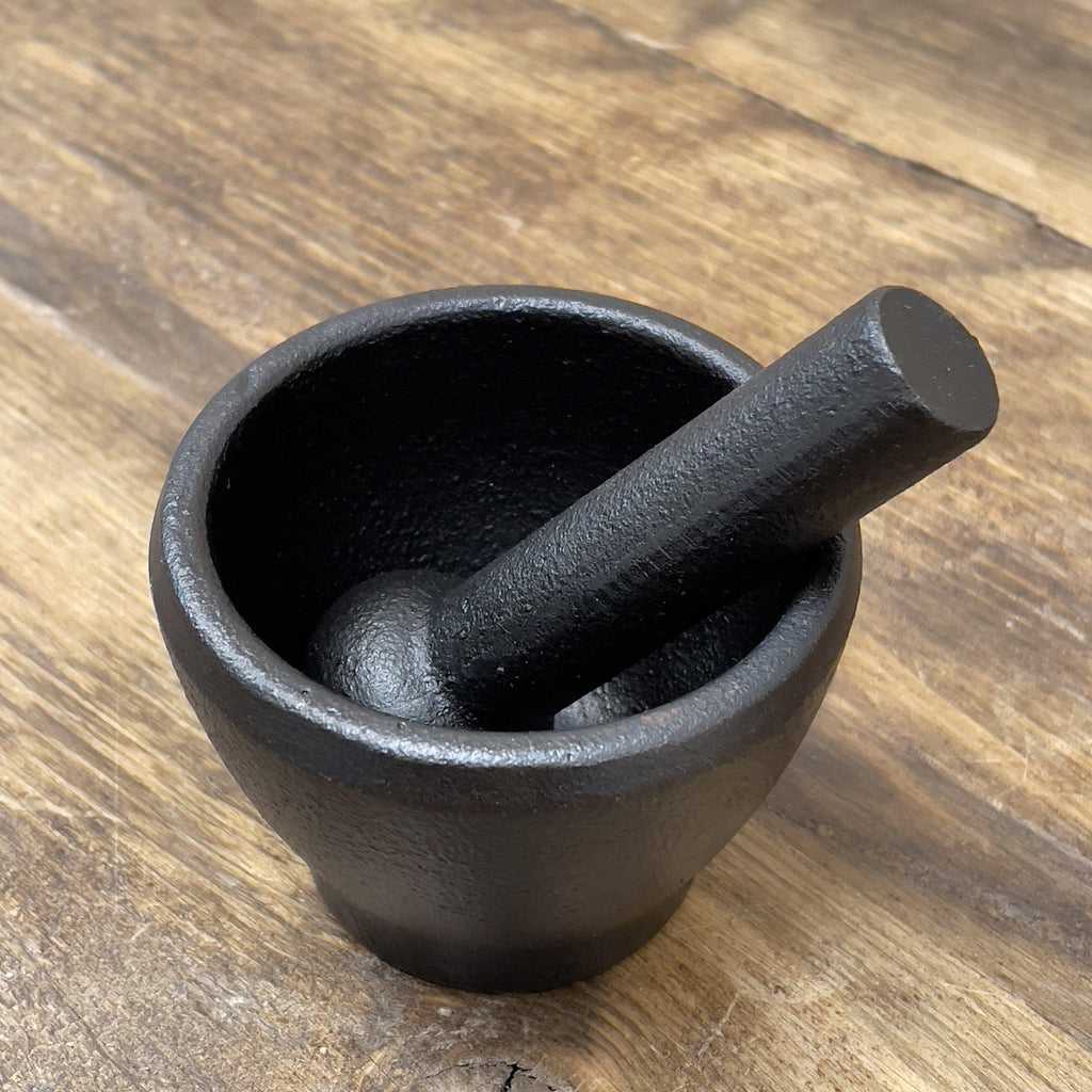 Small Cast Iron Pestle & Mortar-Kitchen Accessories-Yester Home