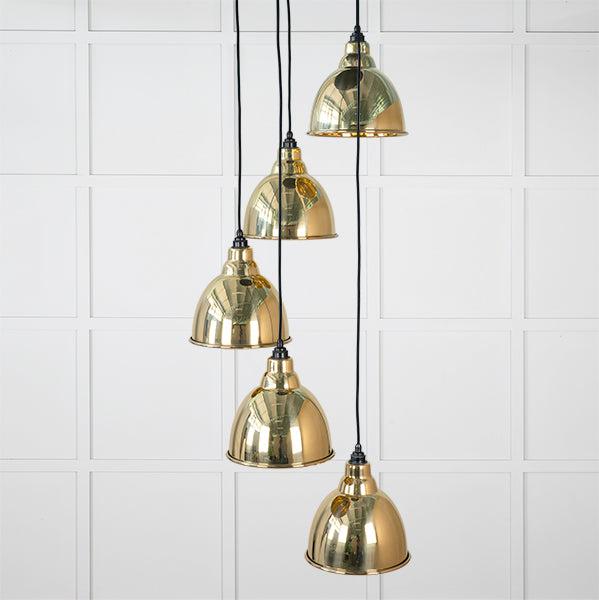 Smooth Brass Brindley Cluster Pendant | From The Anvil-Cluster Pendants-Yester Home