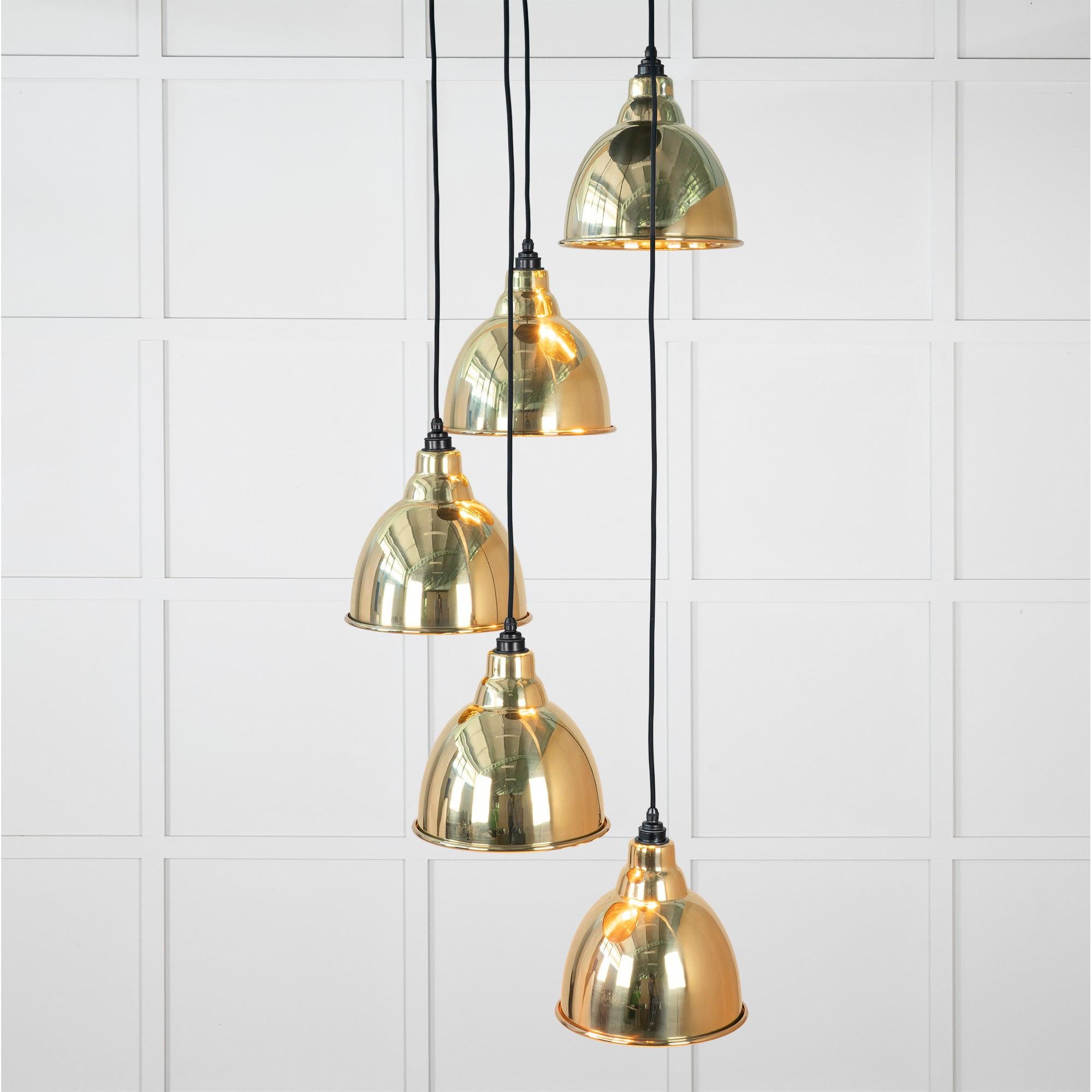 Smooth Brass Brindley Cluster Pendant | From The Anvil - Cluster Pendants - From The Anvil - Yester Home
