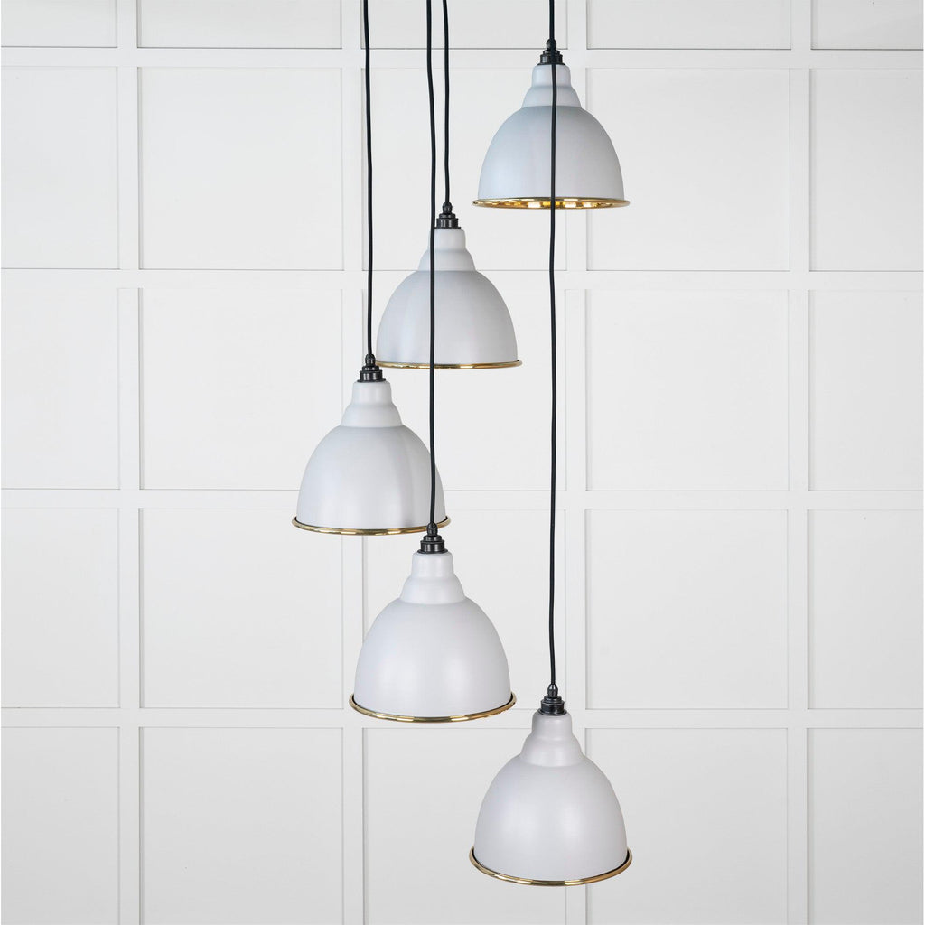 Smooth Brass Brindley Cluster Pendant in Birch | From The Anvil-Cluster Pendants-Yester Home