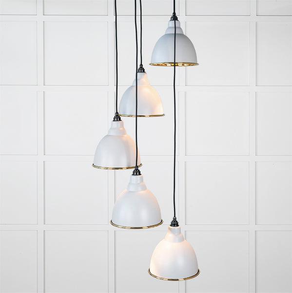 Smooth Brass Brindley Cluster Pendant in Birch | From The Anvil-Cluster Pendants-Yester Home