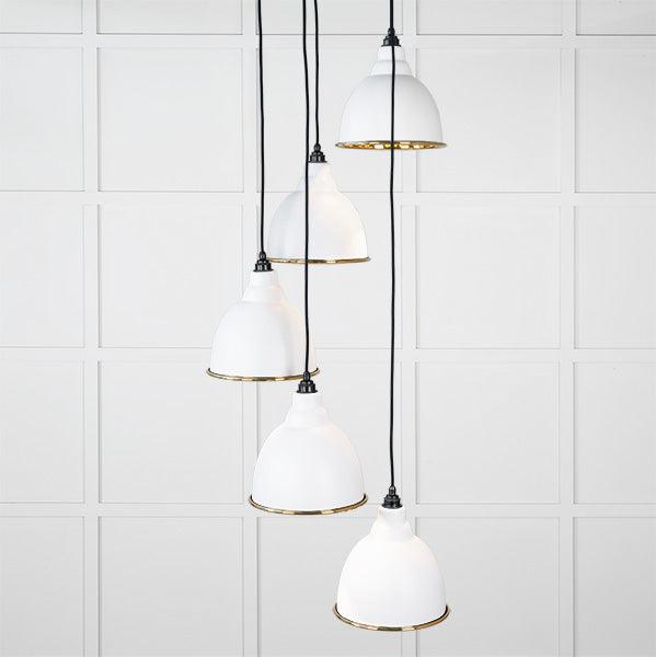 Smooth Brass Brindley Cluster Pendant in Flock | From The Anvil-Cluster Pendants-Yester Home