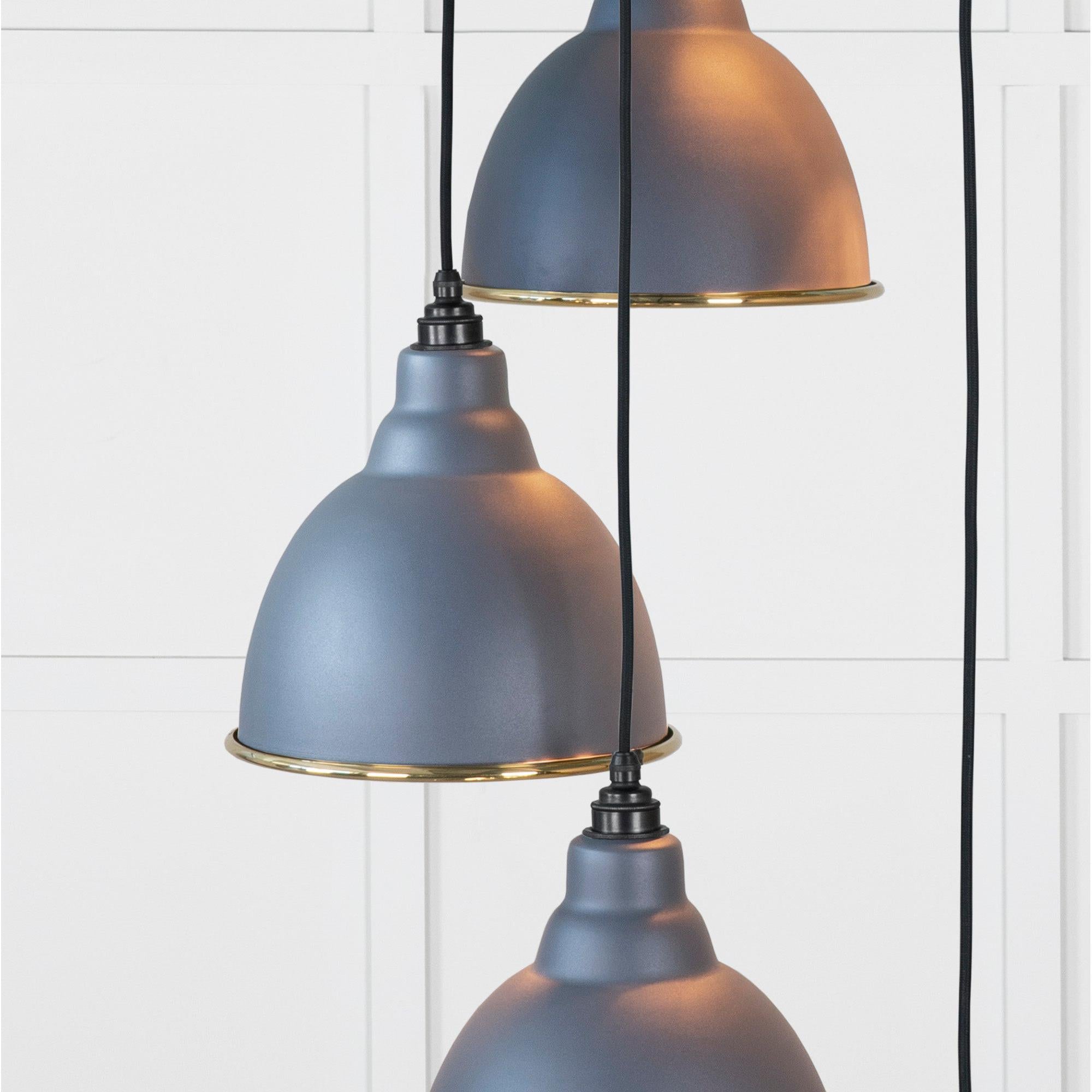 Smooth Brass Brindley Cluster Pendant in Slate | From The Anvil - Cluster Pendants - From The Anvil - Yester Home