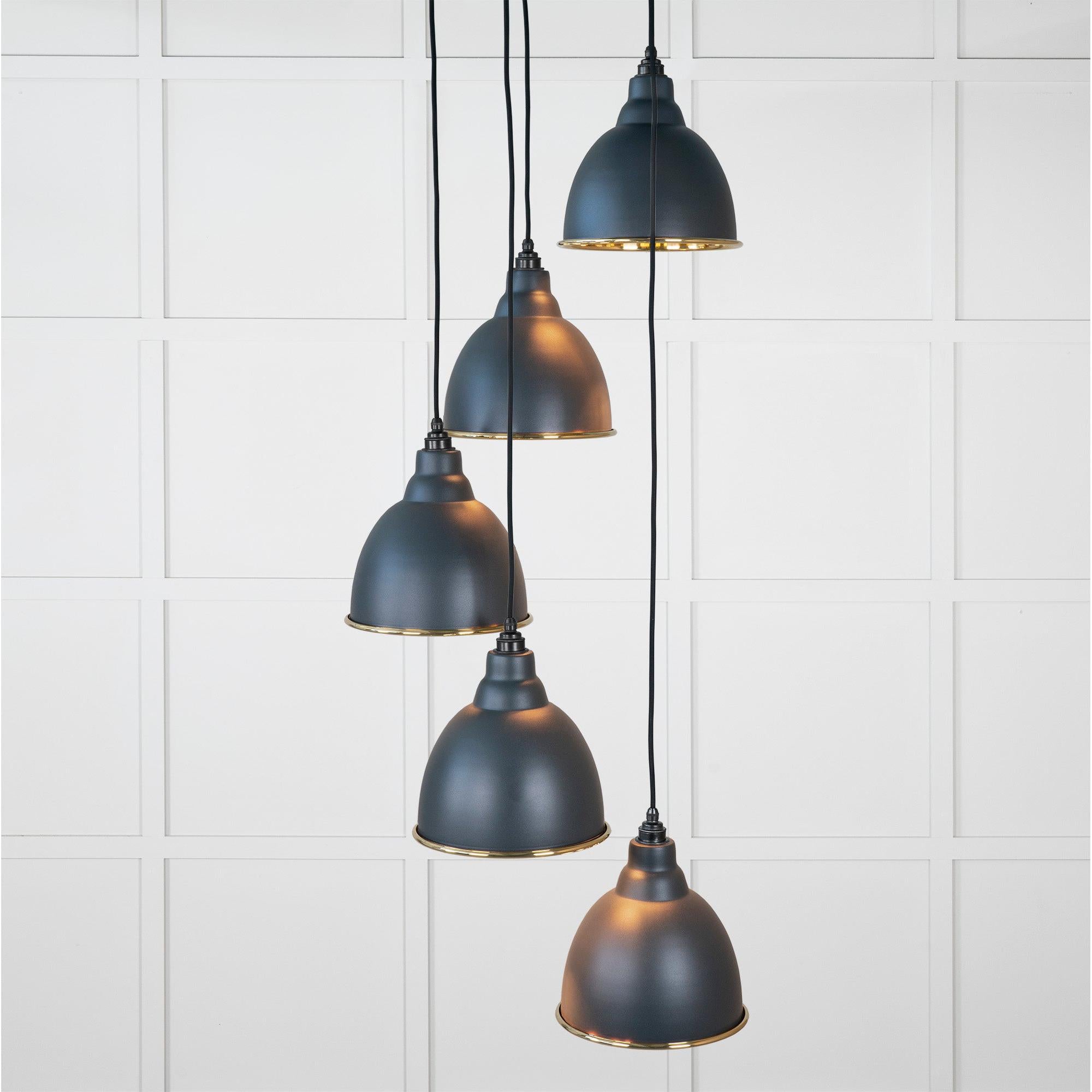Smooth Brass Brindley Cluster Pendant in Soot | From The Anvil - Cluster Pendants - From The Anvil - Yester Home