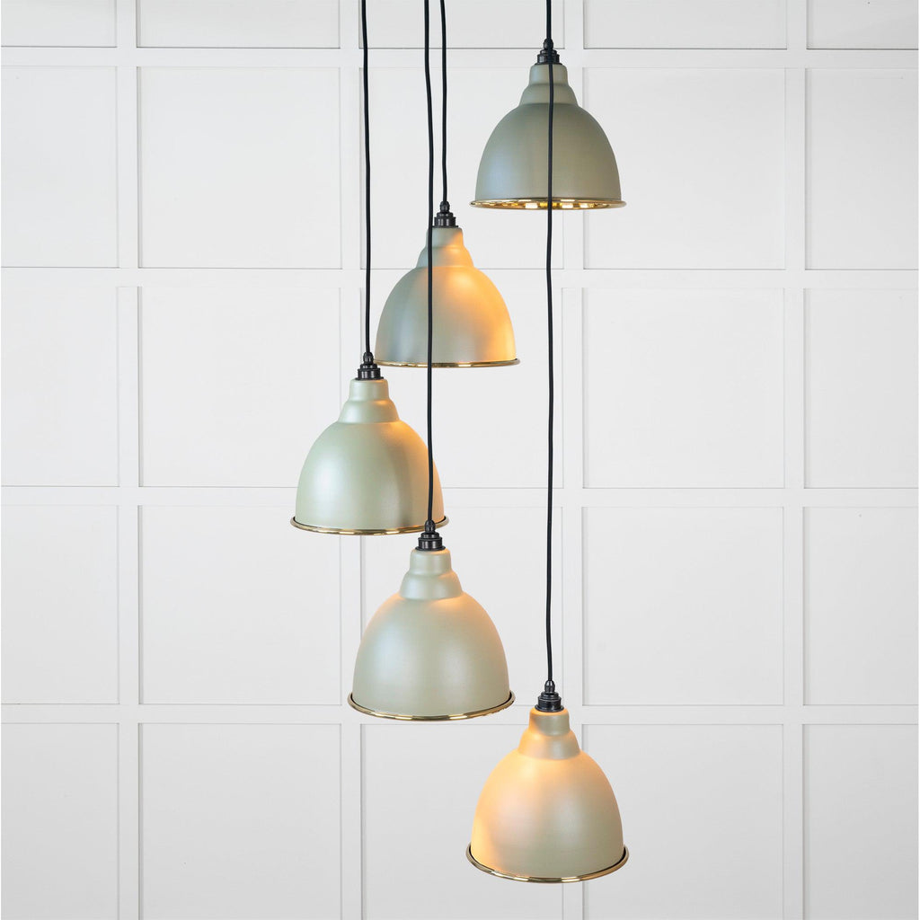 Smooth Brass Brindley Cluster Pendant in Tump | From The Anvil-Cluster Pendants-Yester Home