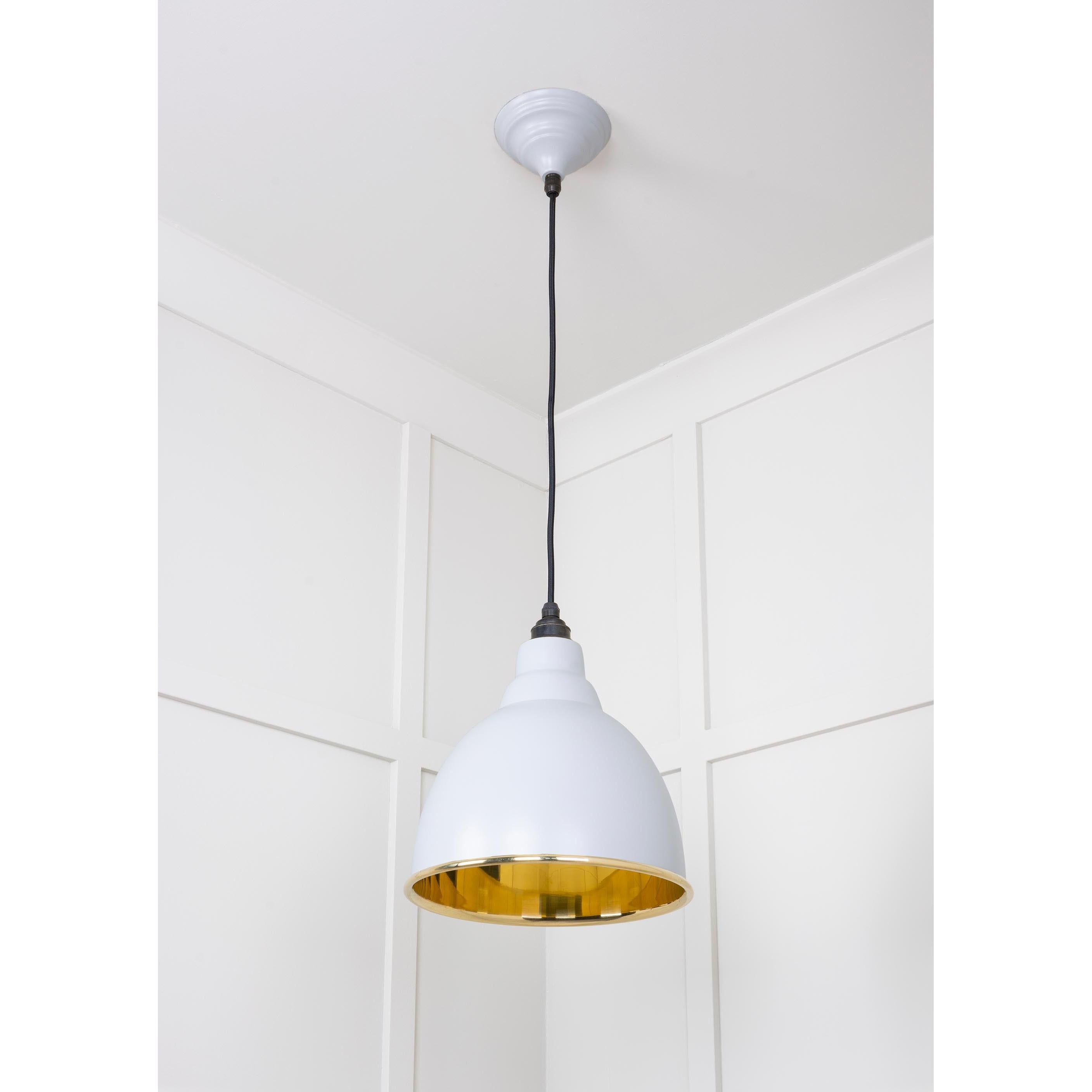Smooth Brass Brindley Pendant in Birch | From The Anvil - Brindley - From The Anvil - Yester Home