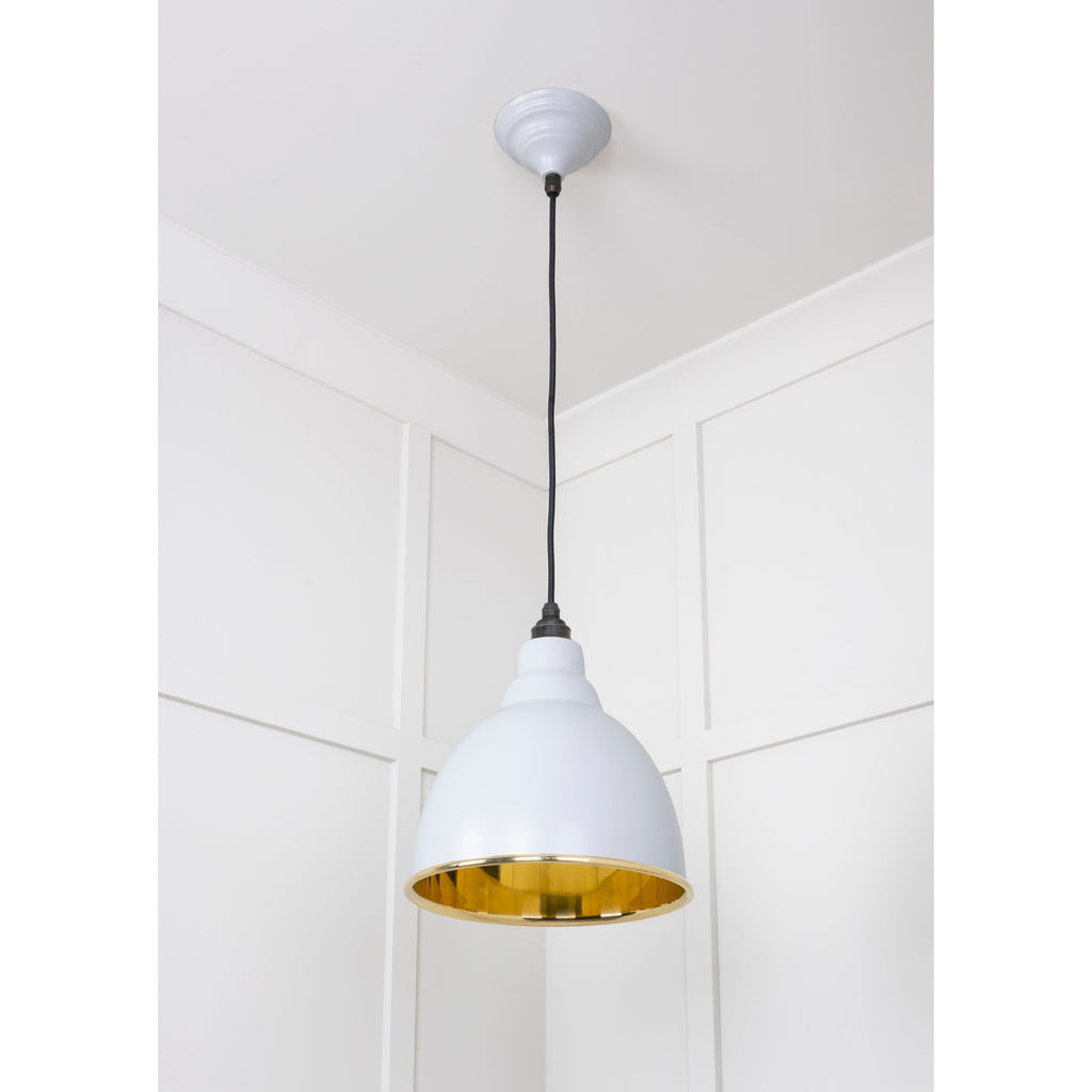 Smooth Brass Brindley Pendant in Birch | From The Anvil-Brindley-Yester Home