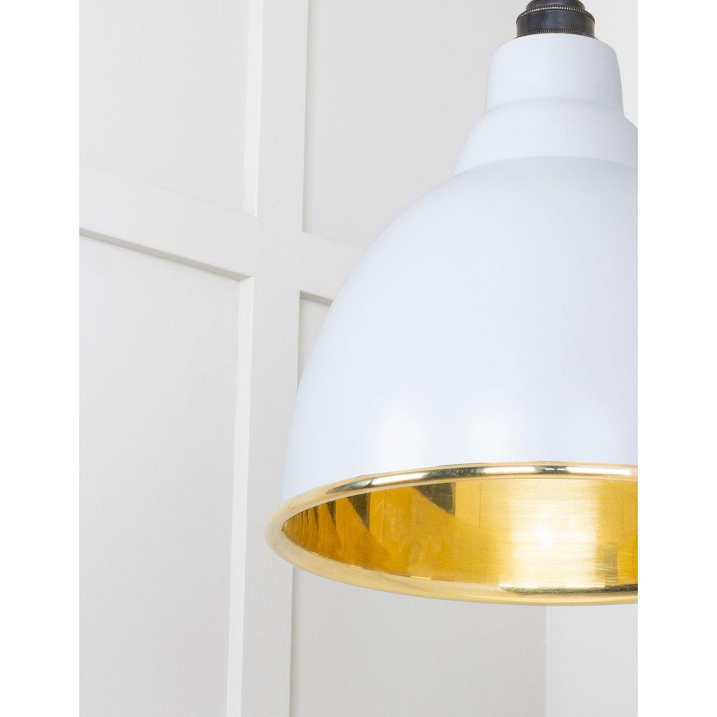 Smooth Brass Brindley Pendant in Birch | From The Anvil-Brindley-Yester Home