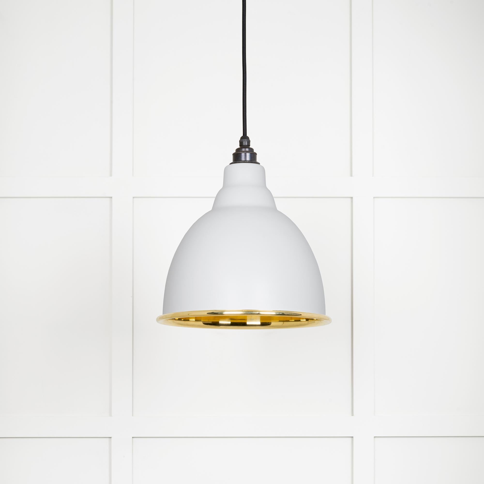 Smooth Brass Brindley Pendant in Flock | From The Anvil - Brindley - From The Anvil - Yester Home