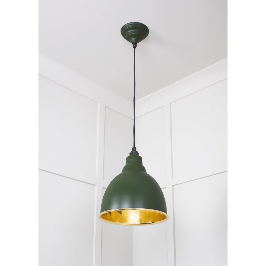 Smooth Brass Brindley Pendant in Heath | From The Anvil-Brindley-Yester Home