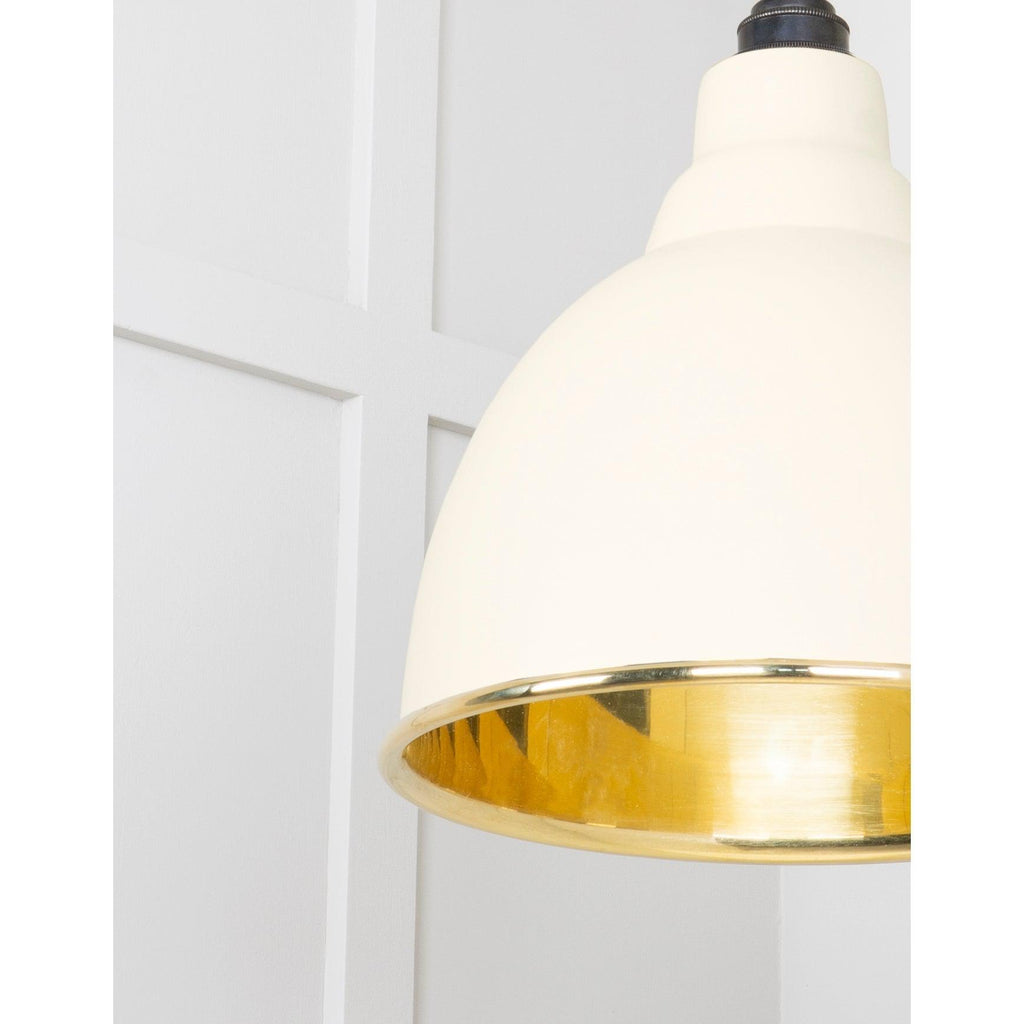 Smooth Brass Brindley Pendant in Teasel | From The Anvil-Brindley-Yester Home