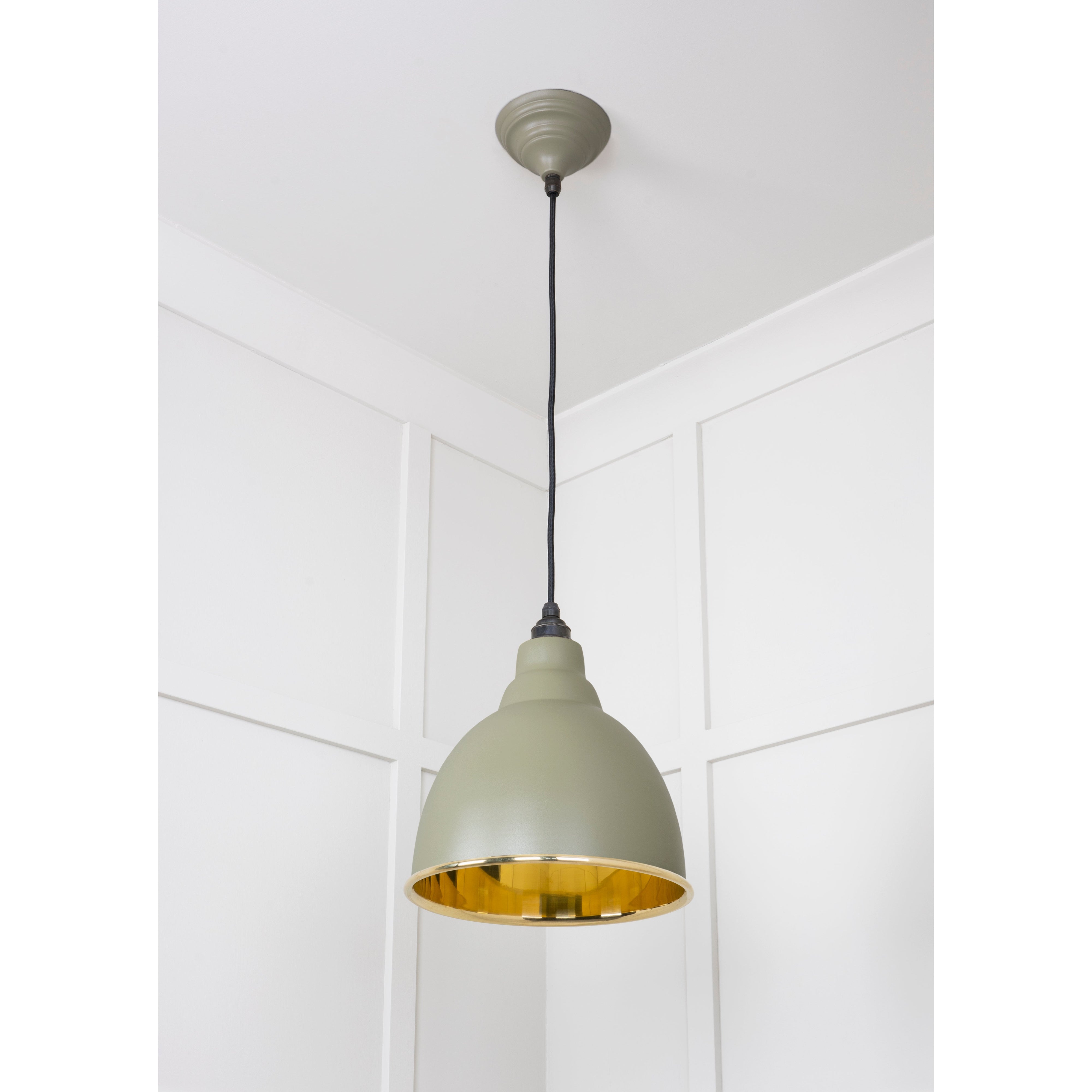 Smooth Brass Brindley Pendant in Tump | From The Anvil-Brindley-Yester Home