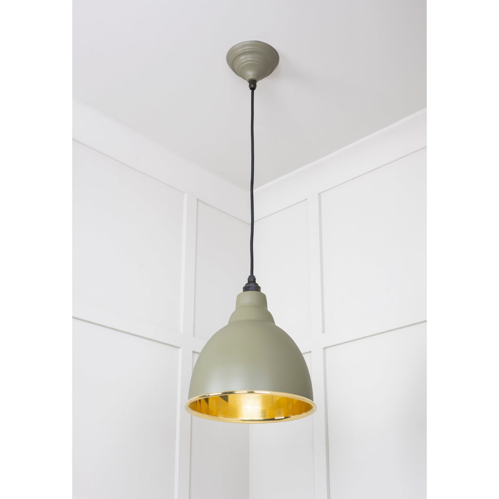 Smooth Brass Brindley Pendant in Tump | From The Anvil-Brindley-Yester Home