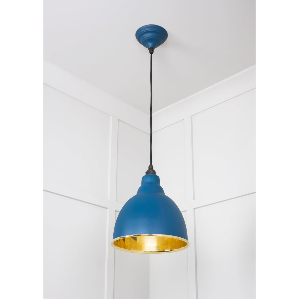 Smooth Brass Brindley Pendant in Upstream | From The Anvil-Brindley-Yester Home