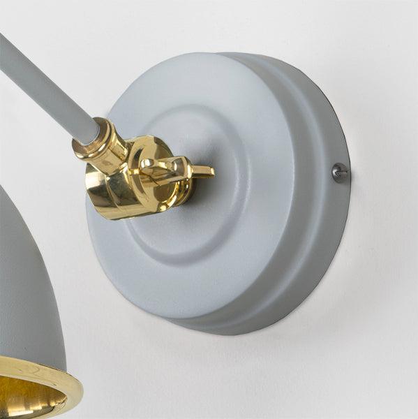 Smooth Brass Brindley Wall Light in Birch | From The Anvil-Wall Lights-Yester Home