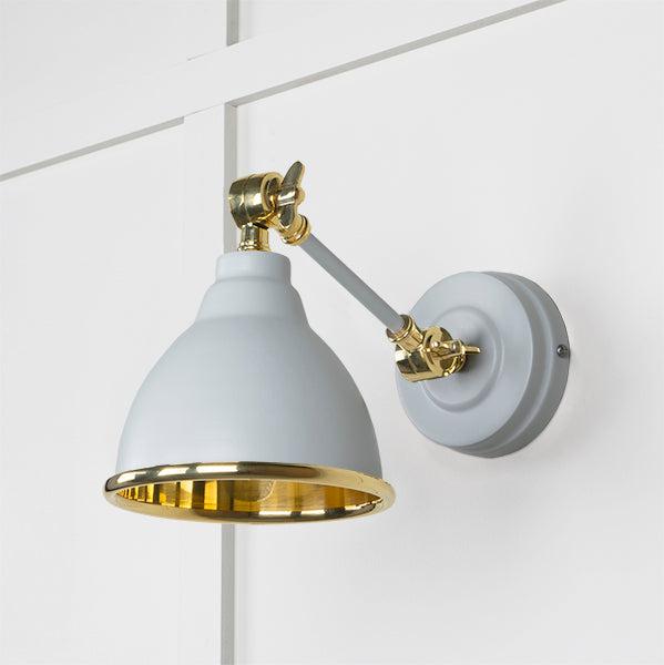 Smooth Brass Brindley Wall Light in Birch | From The Anvil-Wall Lights-Yester Home