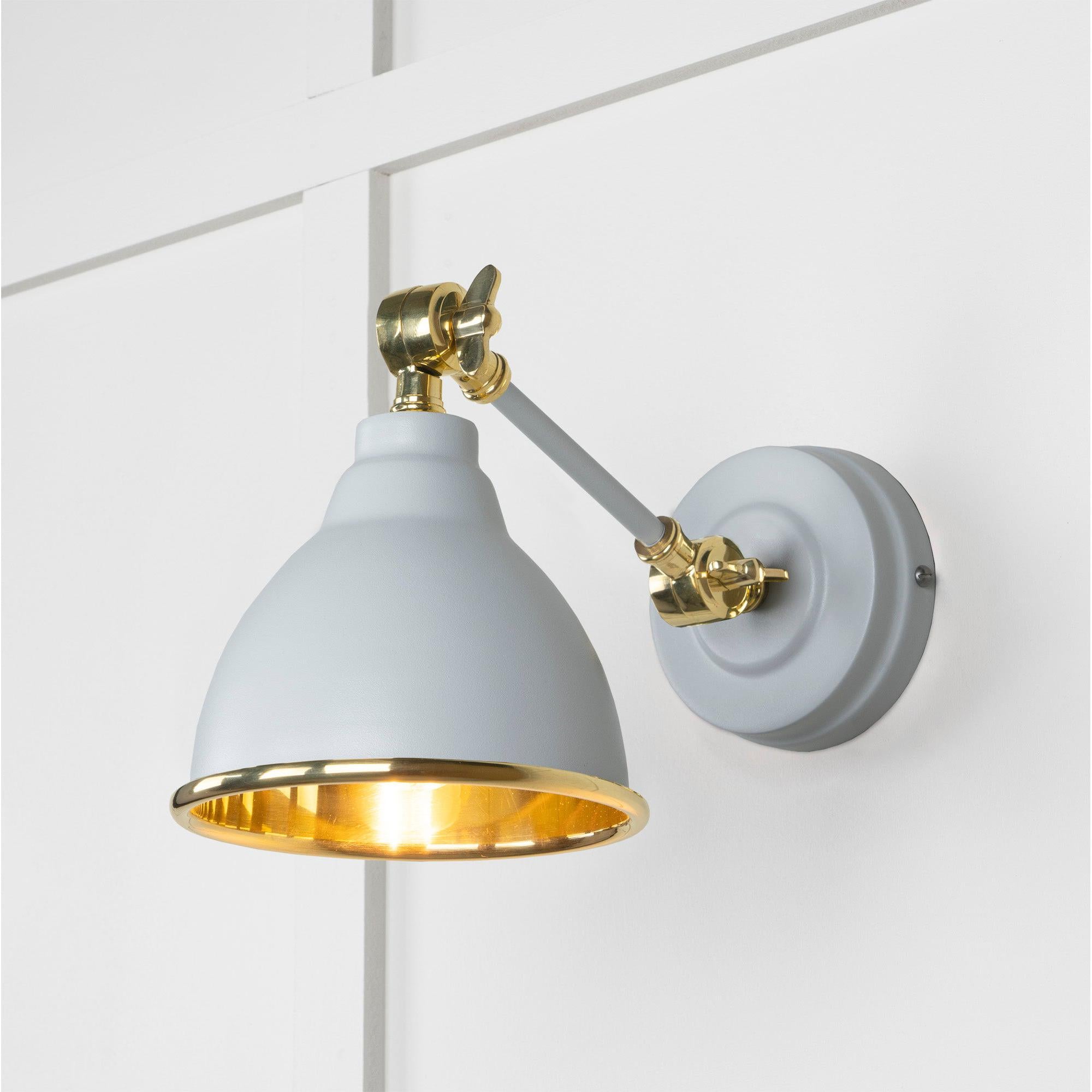 Smooth Brass Brindley Wall Light in Birch | From The Anvil - Wall Lights - From The Anvil - Yester Home