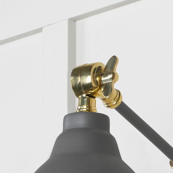 Smooth Brass Brindley Wall Light in Bluff | From The Anvil-Wall Lights-Yester Home