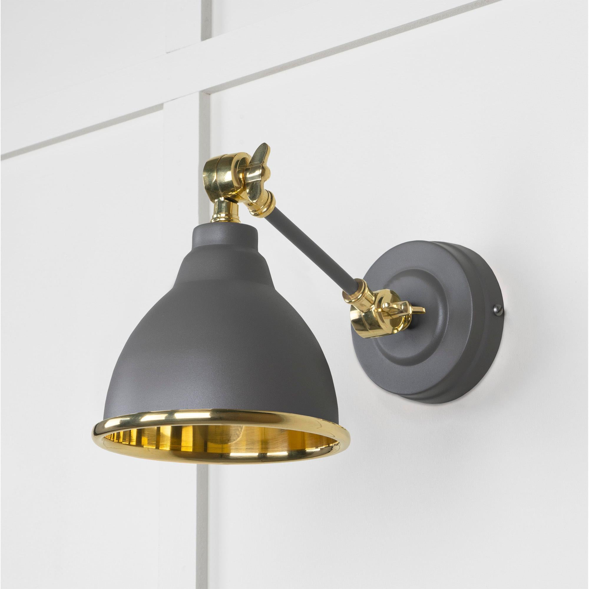 Smooth Brass Brindley Wall Light in Bluff | From The Anvil - Wall Lights - From The Anvil - Yester Home