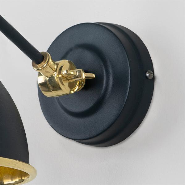 Smooth Brass Brindley Wall Light in Soot | From The Anvil-Wall Lights-Yester Home