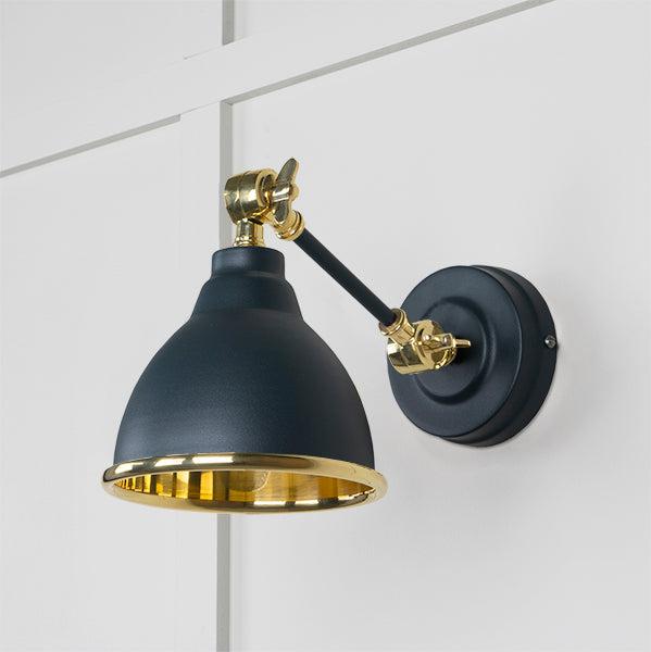 Smooth Brass Brindley Wall Light in Soot | From The Anvil-Wall Lights-Yester Home