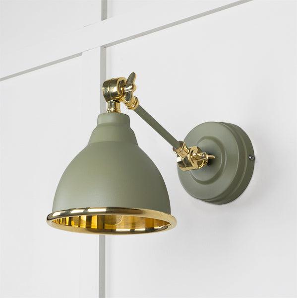 Smooth Brass Brindley Wall Light in Tump | From The Anvil-Wall Lights-Yester Home