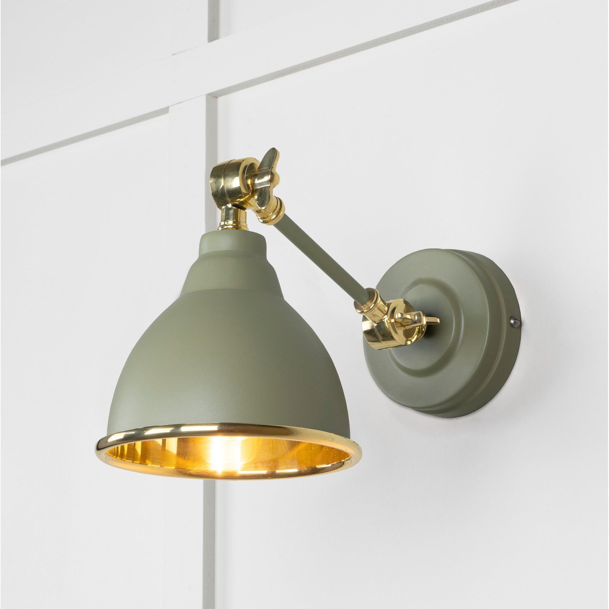 Smooth Brass Brindley Wall Light in Tump | From The Anvil - Wall Lights - From The Anvil - Yester Home
