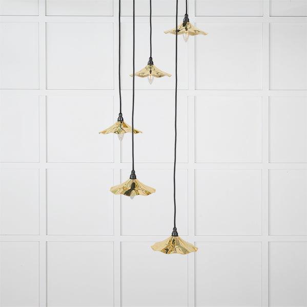 Smooth Brass Flora Cluster Pendant | From The Anvil-Cluster Pendants-Yester Home