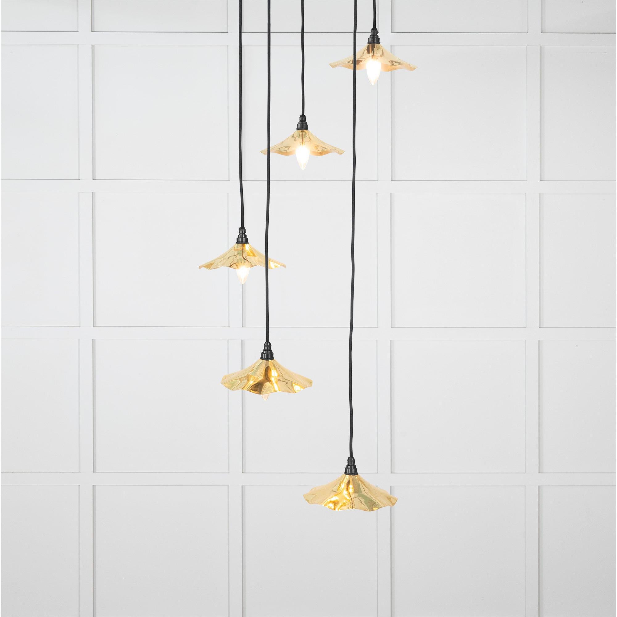 Smooth Brass Flora Cluster Pendant | From The Anvil - Cluster Pendants - From The Anvil - Yester Home