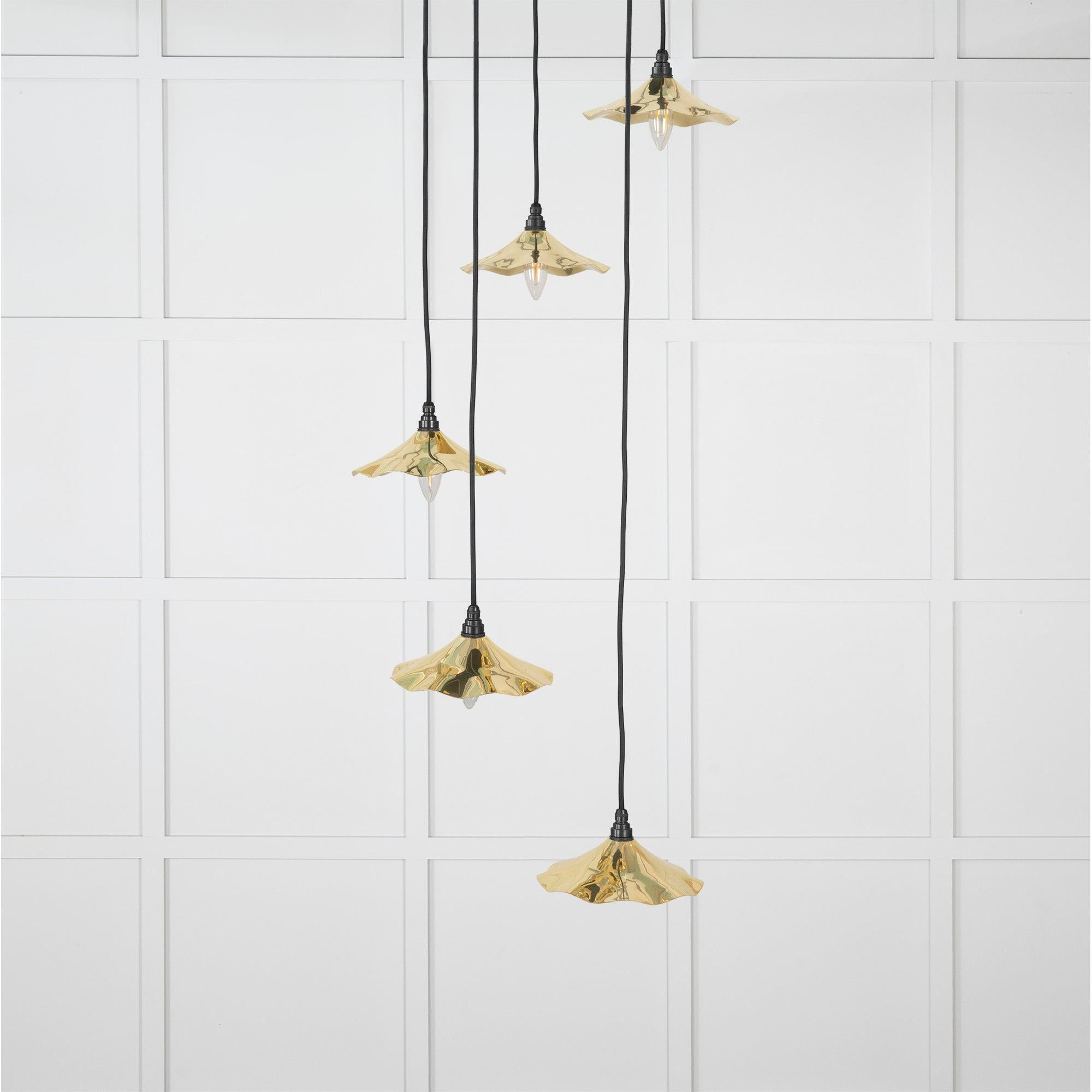 Smooth Brass Flora Cluster Pendant | From The Anvil - Cluster Pendants - From The Anvil - Yester Home