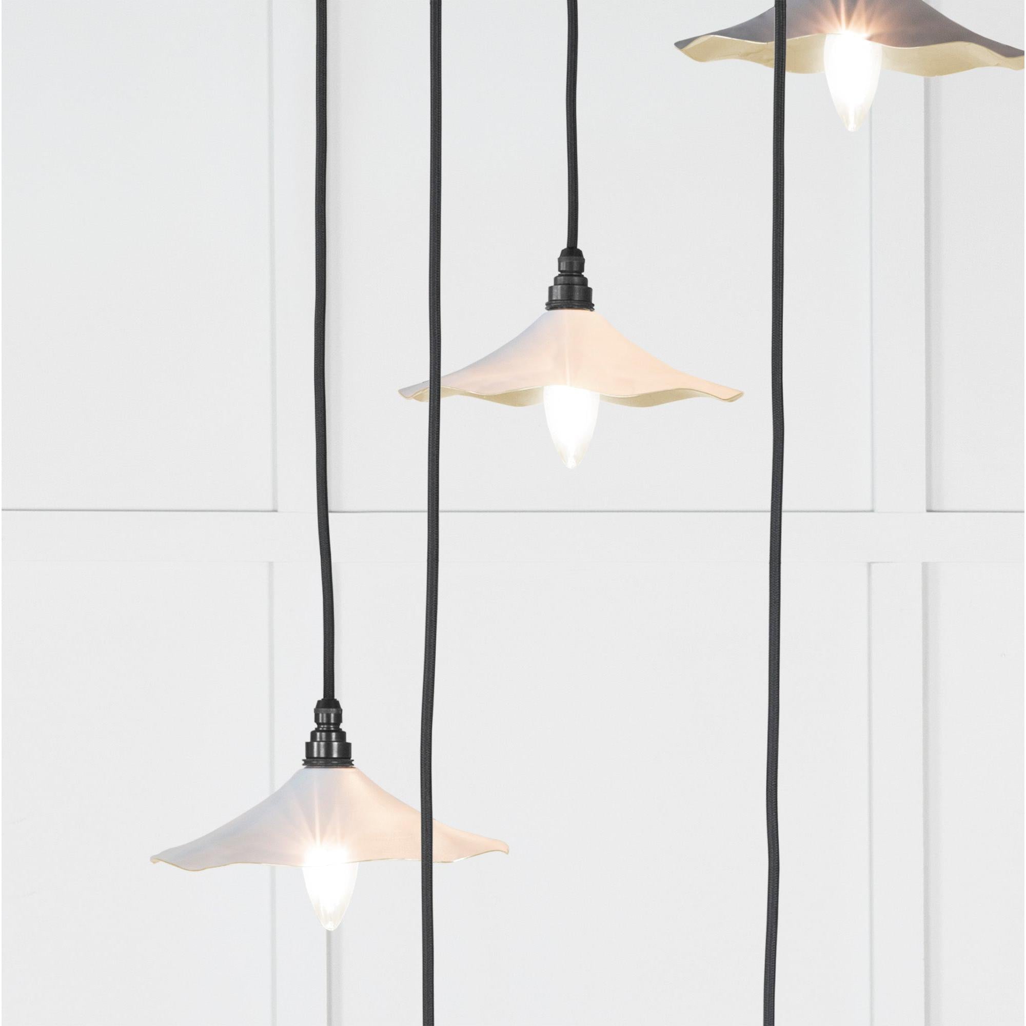 Smooth Brass Flora Cluster Pendant in Birch | From The Anvil - Cluster Pendants - From The Anvil - Yester Home