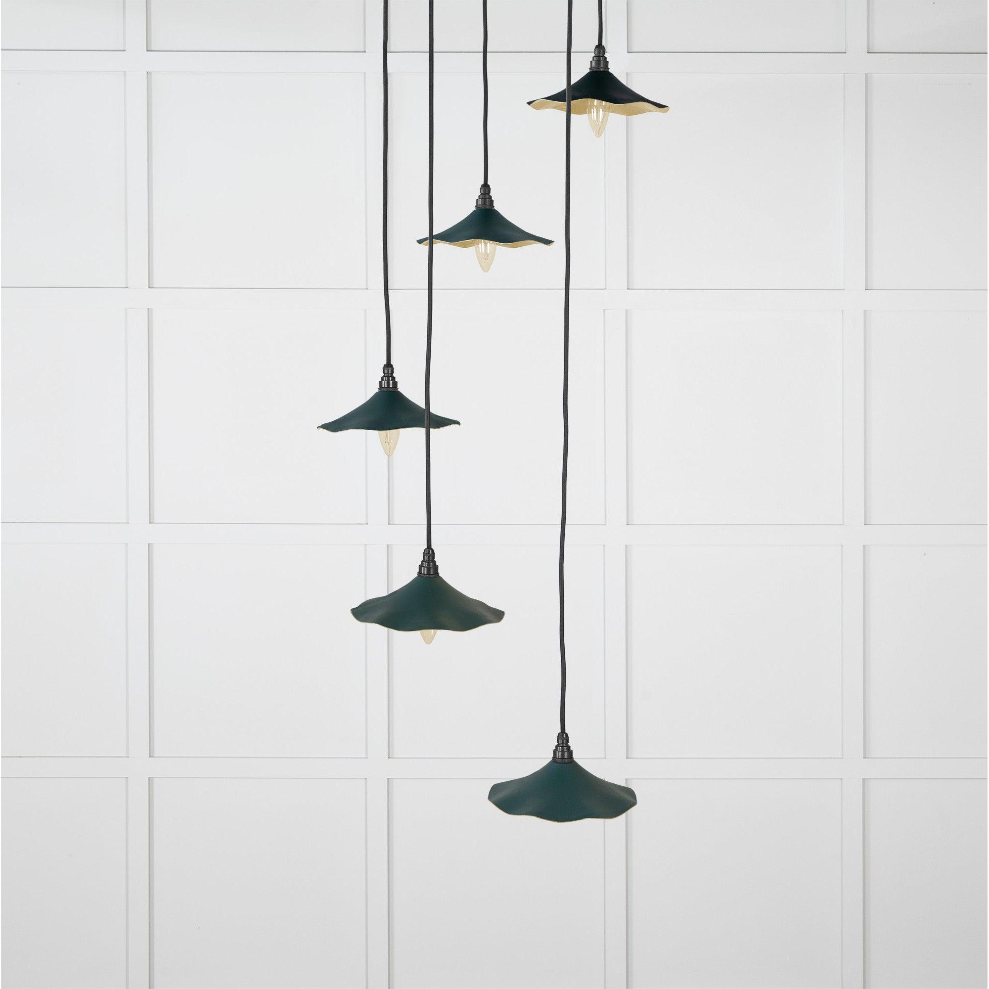 Smooth Brass Flora Cluster Pendant in Dingle | From The Anvil-Cluster Pendants-Yester Home