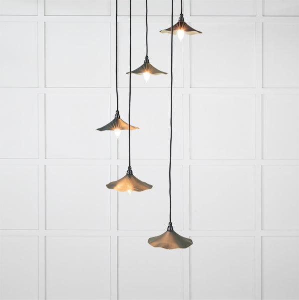 Smooth Brass Flora Cluster Pendant in Dingle | From The Anvil-Cluster Pendants-Yester Home