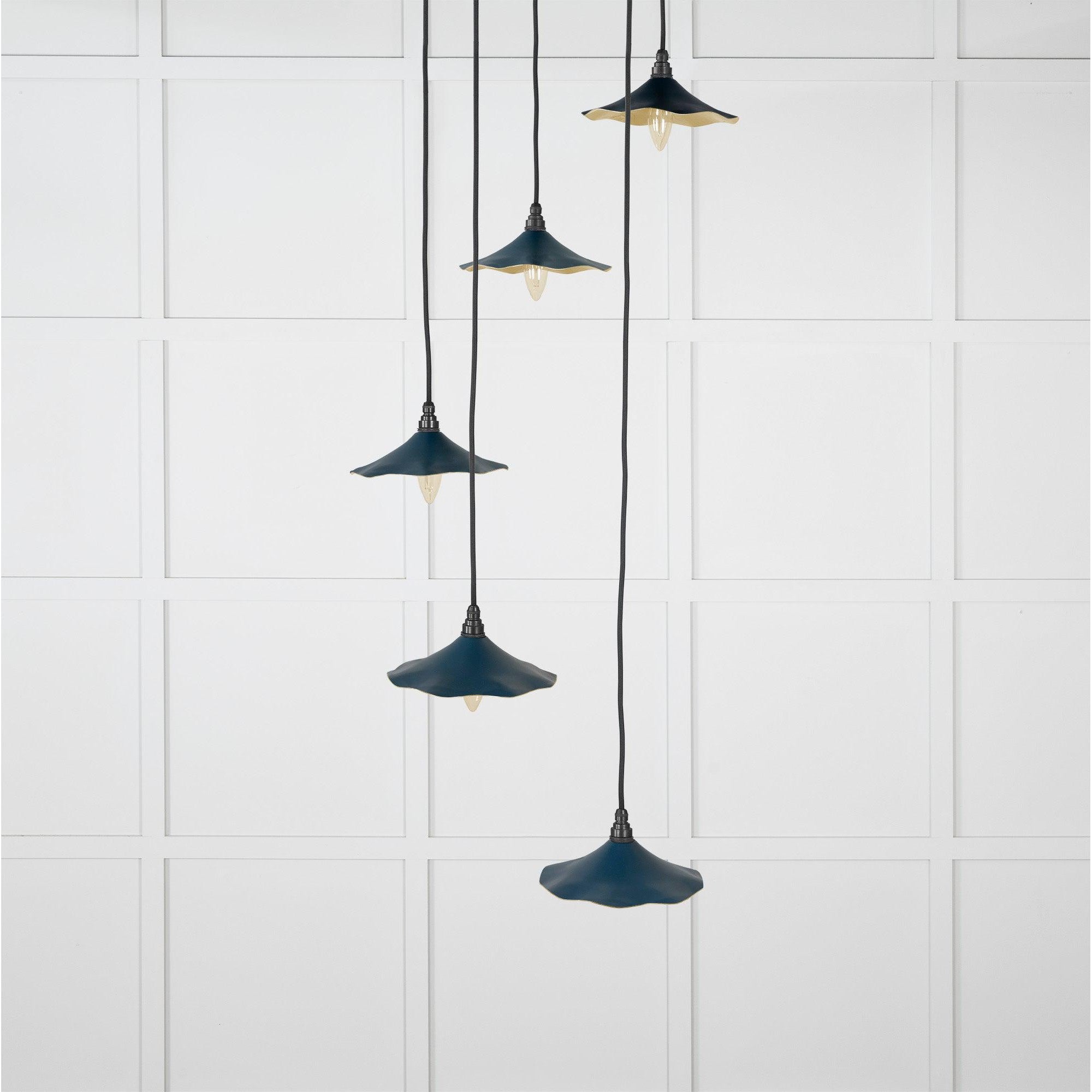 Smooth Brass Flora Cluster Pendant in Dusk | From The Anvil-Cluster Pendants-Yester Home
