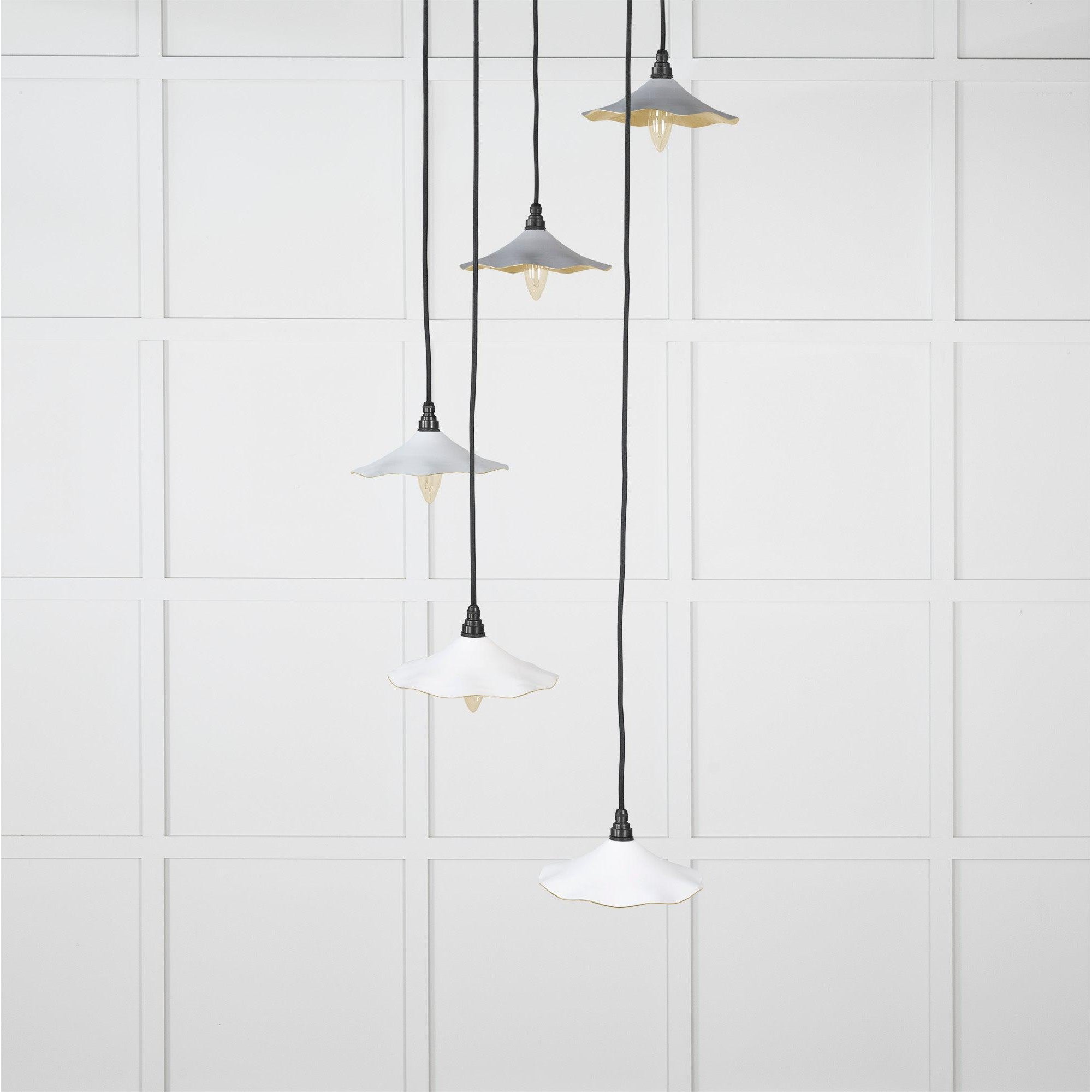 Smooth Brass Flora Cluster Pendant in Flock | From The Anvil-Cluster Pendants-Yester Home