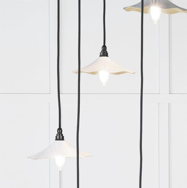 Smooth Brass Flora Cluster Pendant in Flock | From The Anvil-Cluster Pendants-Yester Home