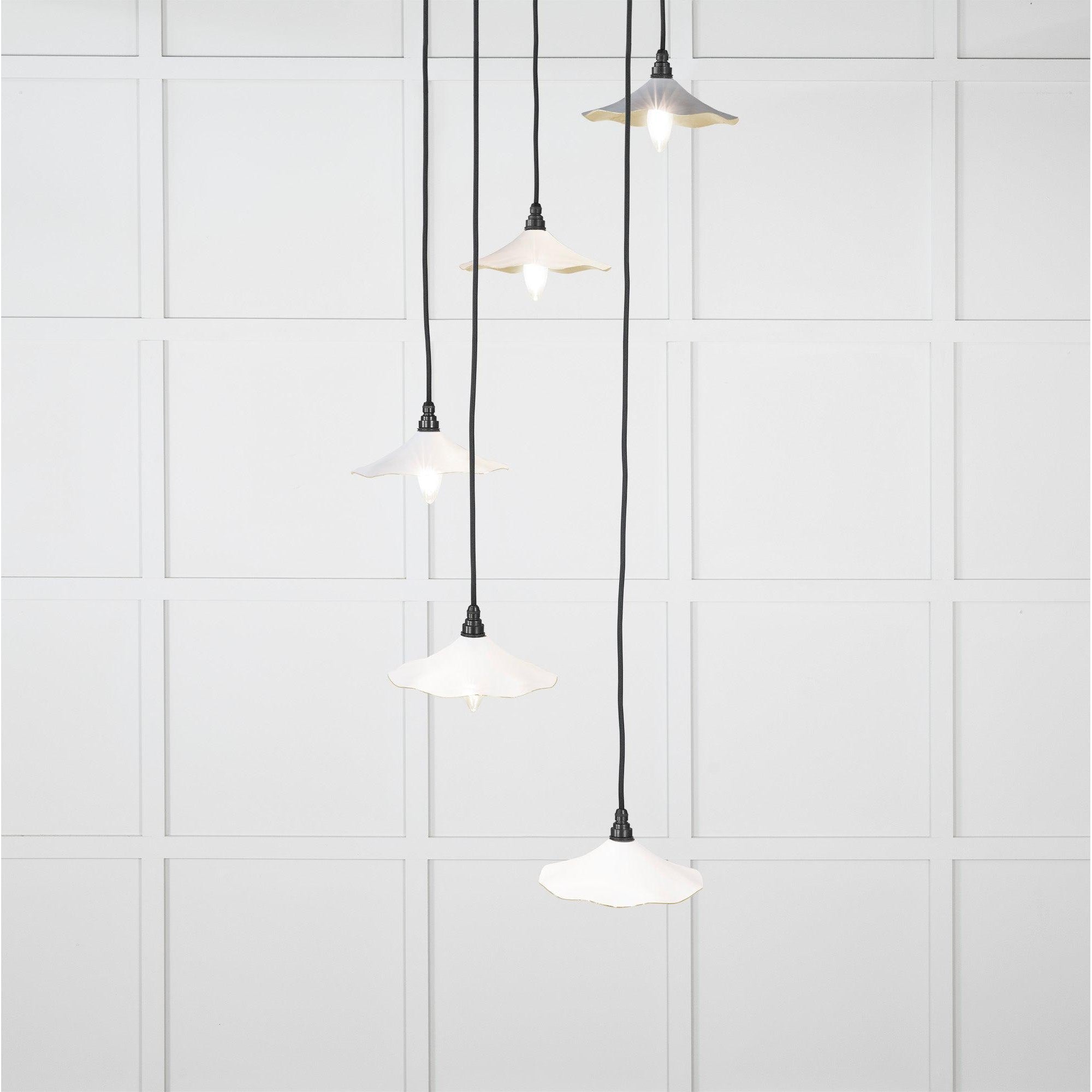 Smooth Brass Flora Cluster Pendant in Flock | From The Anvil-Cluster Pendants-Yester Home