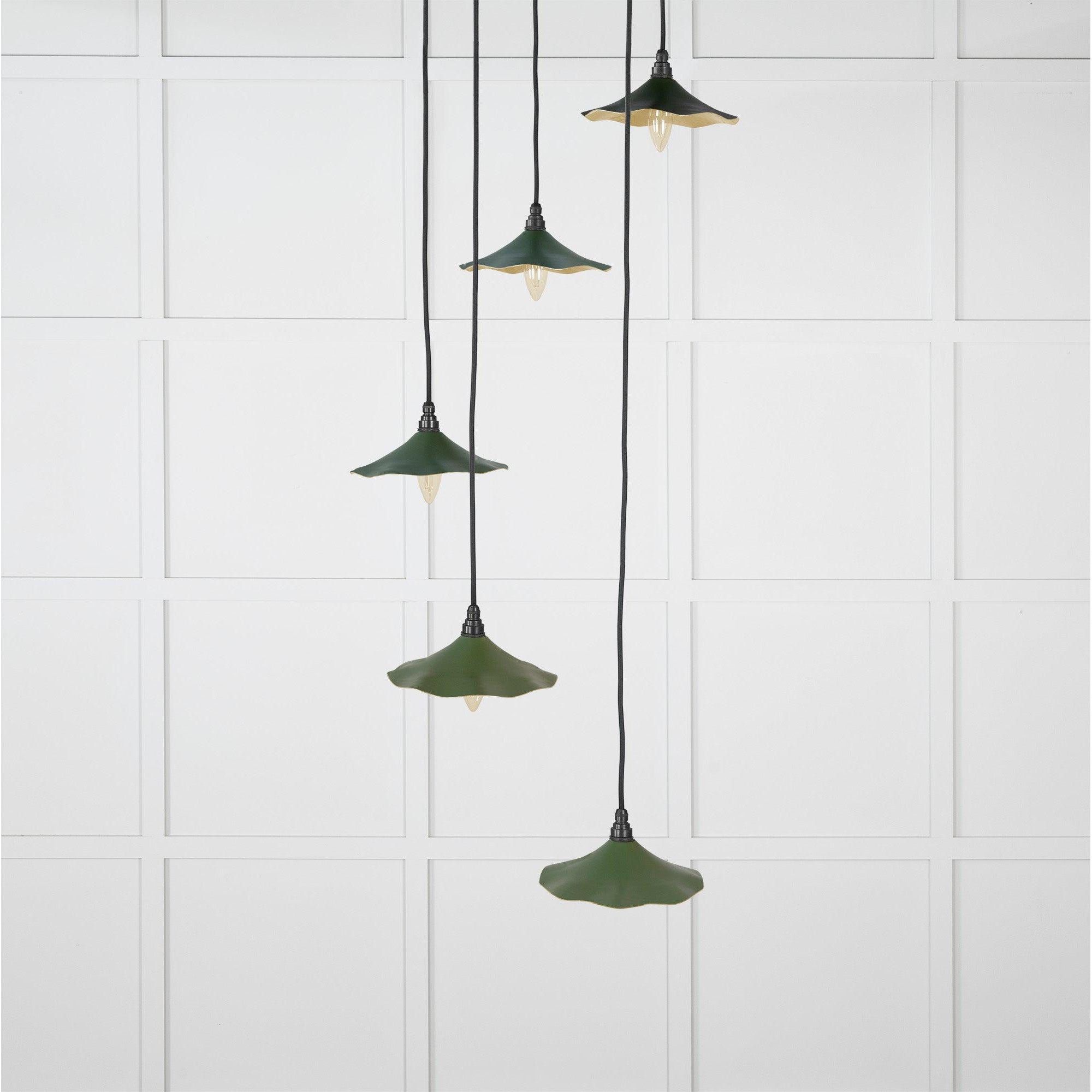 Smooth Brass Flora Cluster Pendant in Heath | From The Anvil-Cluster Pendants-Yester Home