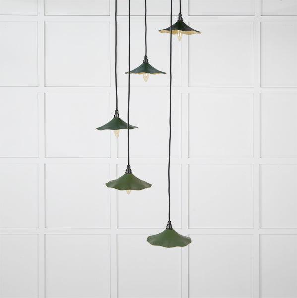 Smooth Brass Flora Cluster Pendant in Heath | From The Anvil-Cluster Pendants-Yester Home