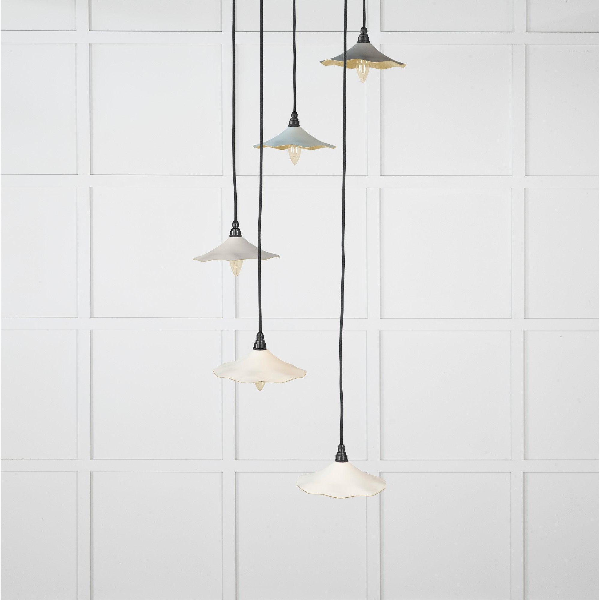 Smooth Brass Flora Cluster Pendant in Teasel | From The Anvil-Cluster Pendants-Yester Home